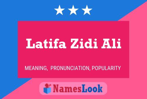 Latifa Zidi Ali Naam Poster