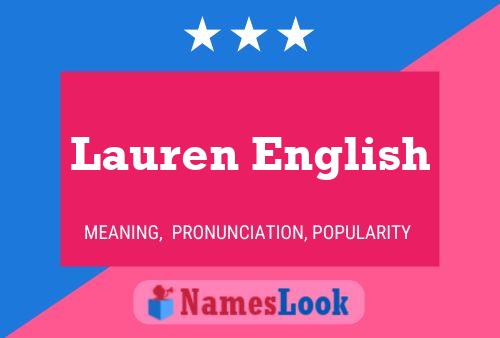 Lauren English Naam Poster