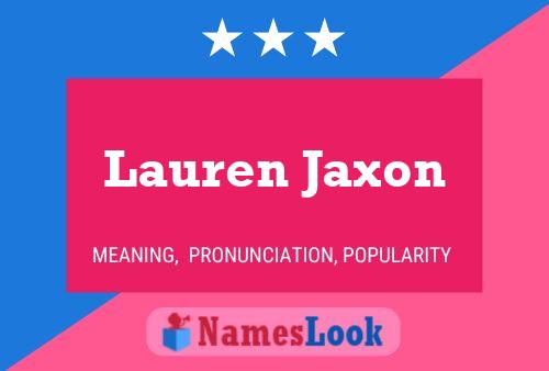 Lauren Jaxon Naam Poster