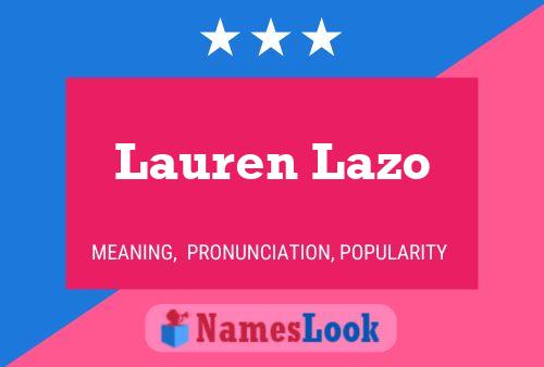 Lauren Lazo Naam Poster