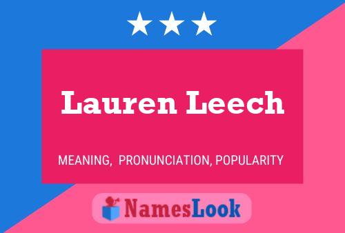 Lauren Leech Naam Poster