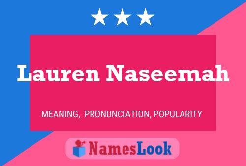 Lauren Naseemah Naam Poster