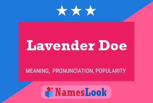 Lavender Doe Naam Poster