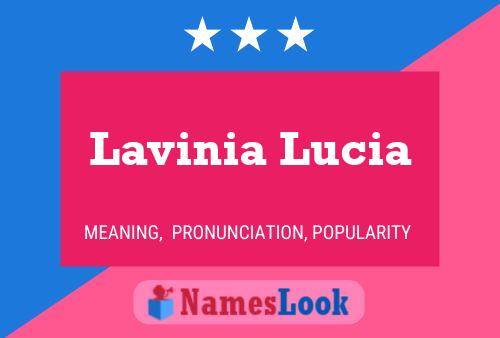 Lavinia Lucia Naam Poster