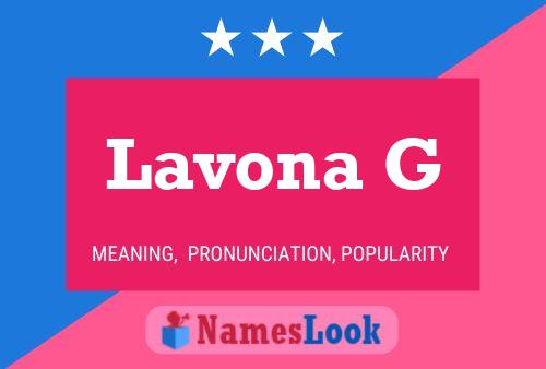 Lavona G Naam Poster