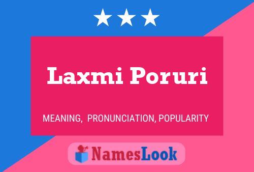 Laxmi Poruri Naam Poster