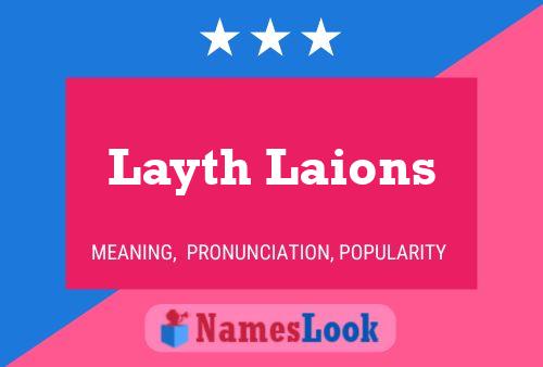 Layth Laions Naam Poster