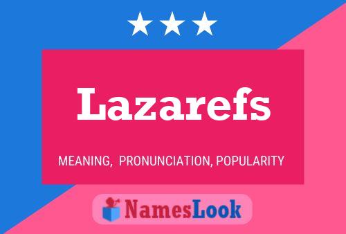 Lazarefs Naam Poster