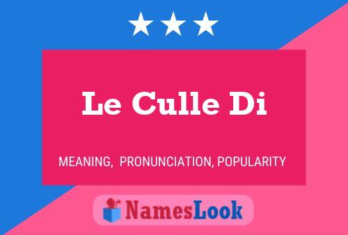 Le Culle Di Naam Poster