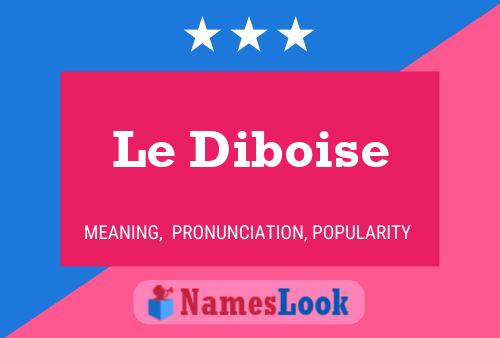 Le Diboise Naam Poster