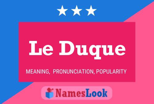 Le Duque Naam Poster