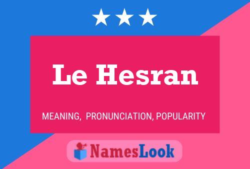 Le Hesran Naam Poster