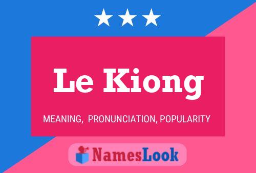 Le Kiong Naam Poster