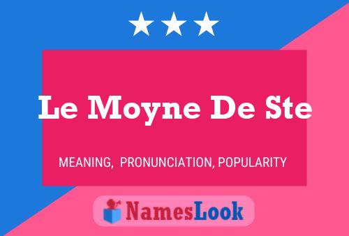 Le Moyne De Ste Naam Poster