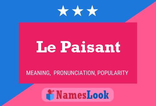 Le Paisant Naam Poster