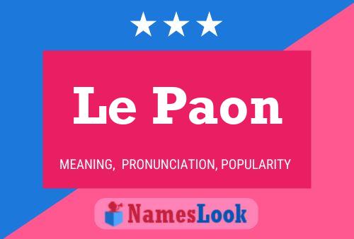 Le Paon Naam Poster