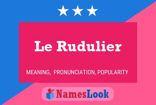 Le Rudulier Naam Poster