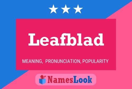 Leafblad Naam Poster