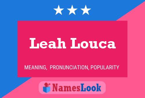 Leah Louca Naam Poster