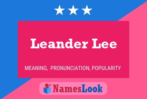 Leander Lee Naam Poster