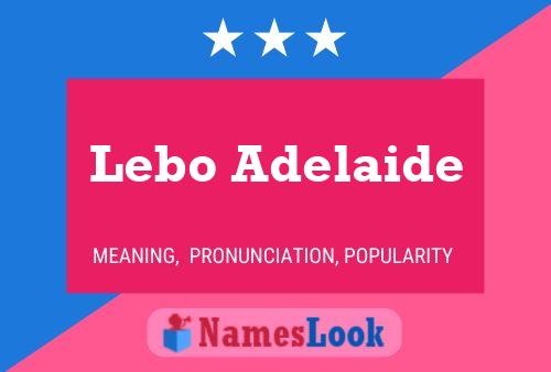 Lebo Adelaide Naam Poster