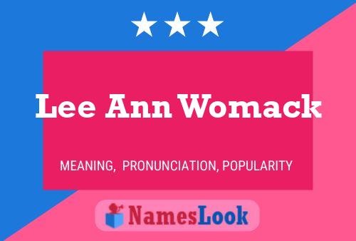 Lee Ann Womack Naam Poster