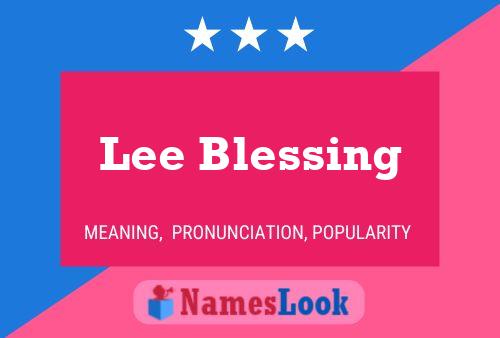 Lee Blessing Naam Poster