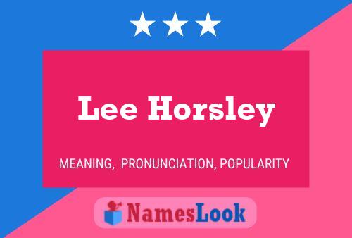 Lee Horsley Naam Poster