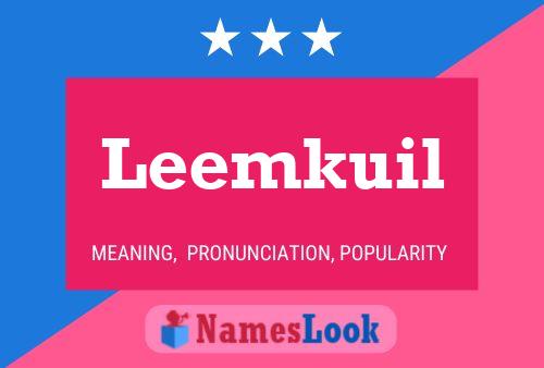 Leemkuil Naam Poster