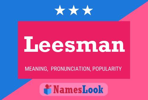 Leesman Naam Poster