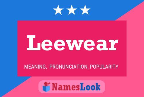 Leewear Naam Poster