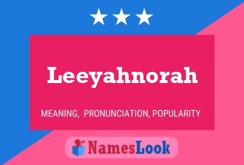 Leeyahnorah Naam Poster