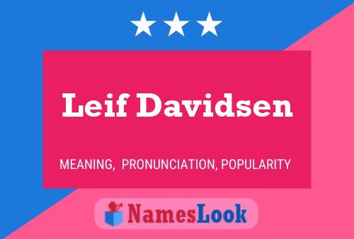 Leif Davidsen Naam Poster