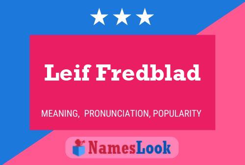 Leif Fredblad Naam Poster