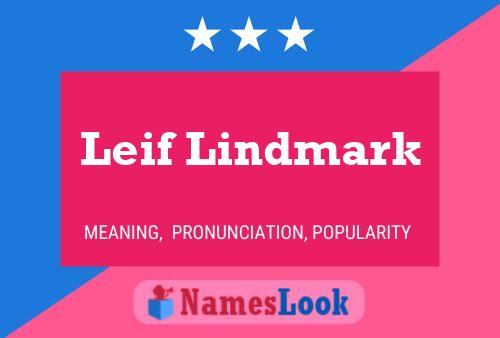 Leif Lindmark Naam Poster