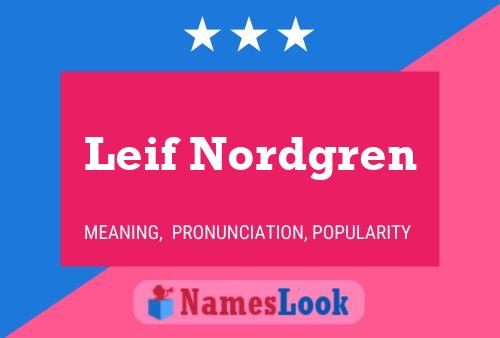 Leif Nordgren Naam Poster