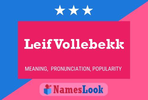 Leif Vollebekk Naam Poster