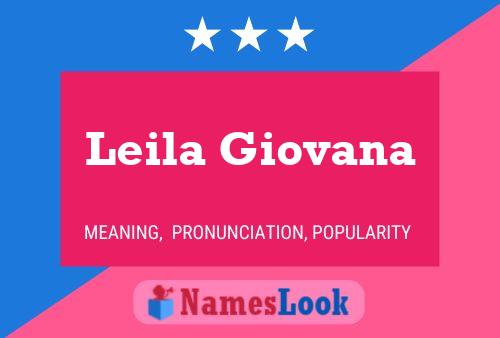 Leila Giovana Naam Poster