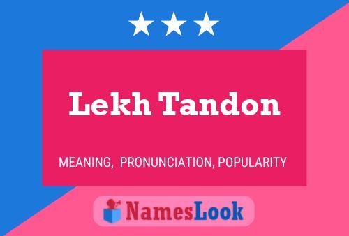 Lekh Tandon Naam Poster