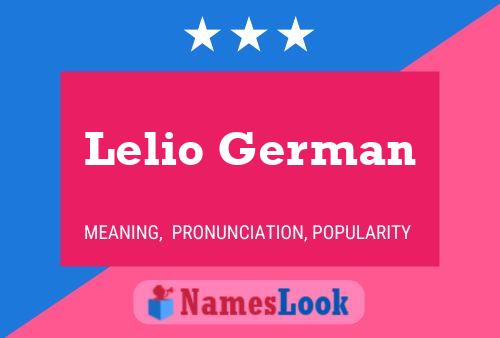 Lelio German Naam Poster