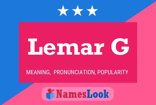 Lemar G Naam Poster