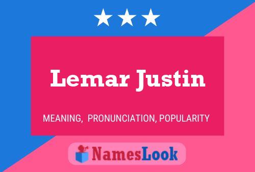 Lemar Justin Naam Poster