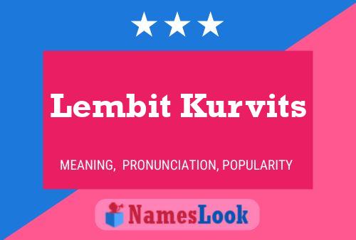 Lembit Kurvits Naam Poster