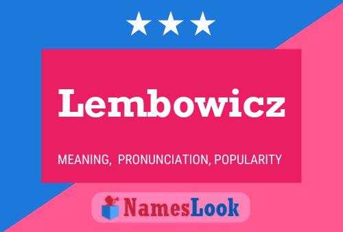 Lembowicz Naam Poster