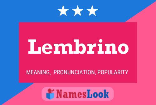 Lembrino Naam Poster