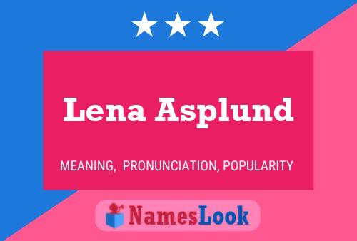 Lena Asplund Naam Poster