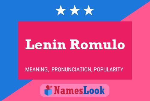 Lenin Romulo Naam Poster