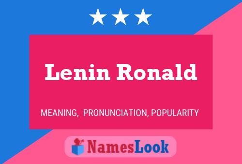 Lenin Ronald Naam Poster