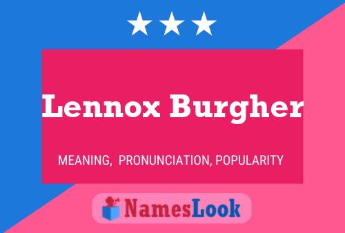 Lennox Burgher Naam Poster