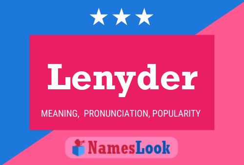 Lenyder Naam Poster